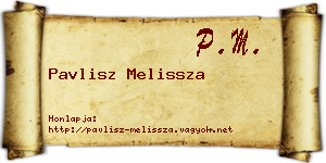 Pavlisz Melissza névjegykártya